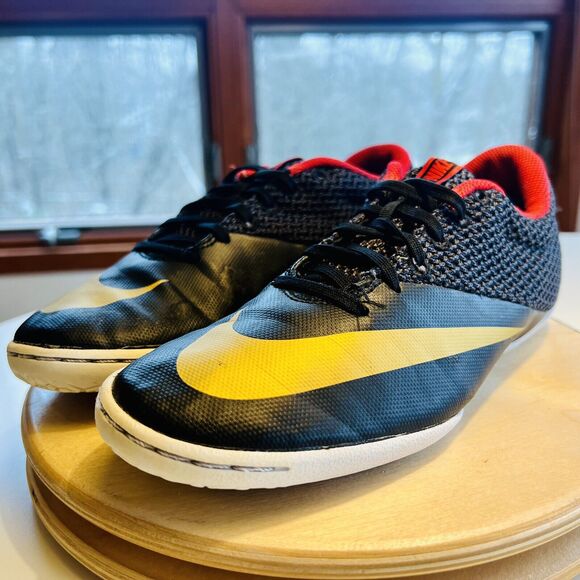 Nike Mercurial X Pro IC Men Sz 11 Indoor Soccer Cleats Red Black Gold 725244 076 - Picture 3 of 9